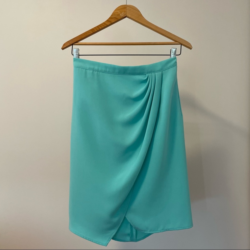 Forever 21 Turquoise Knee Length Tulip Skirt
